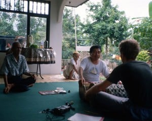 With Sumandhi and his father in Tunjuk, Bali