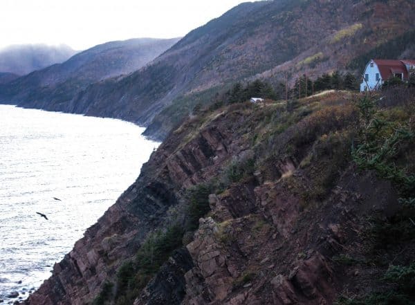 Looking north from Sopa Chöling, Gampo Abbey on a cliff.