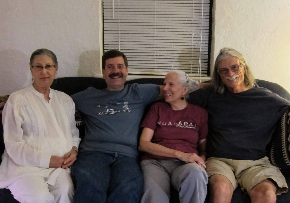 Olive's caregiving team: Sylvie, Bernie, Meg, Damon