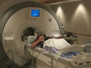 Being fed into the fMRI